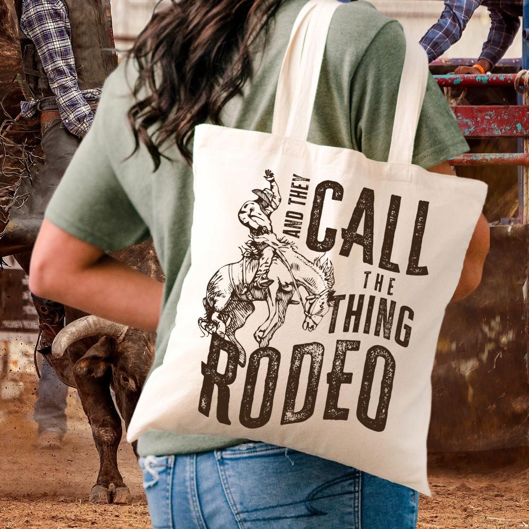 Vintage Rodeo Canvas Tote Bag: Western Cowboy/cowgirl Gift - Etsy