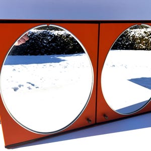 Botiquín vintage de los años 70 de Swedberg, armario sueco con doble espejo para baño, decoración vintage para el hogar.