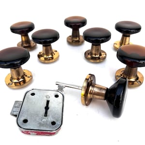 Verrina Sweden Glass & Brass Door Knob Set: Mid-Century Modern Home Upgrade