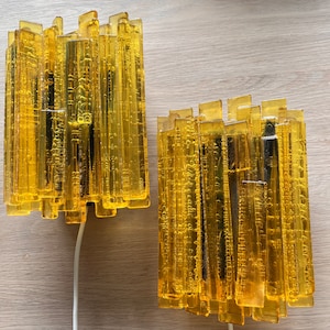 Claus Bolby CEBO Wall Sconces: 1970s Danish Pop Art Acrylic Lights