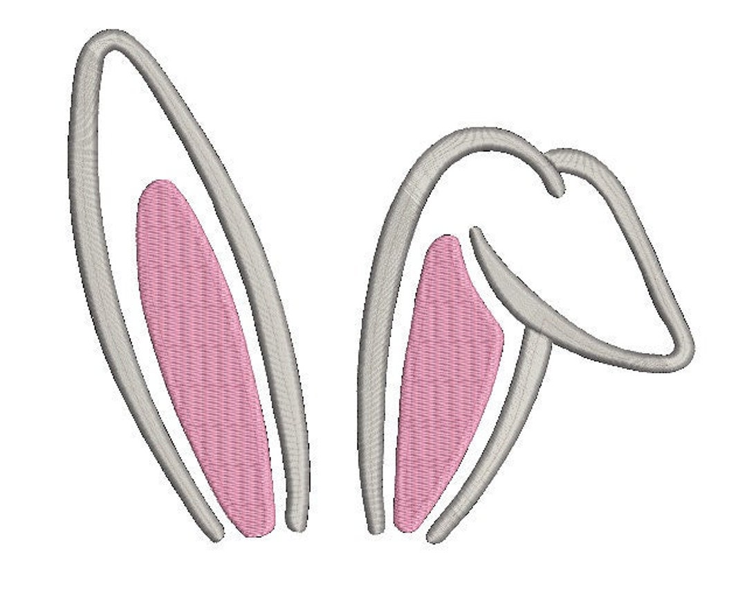 Bunny Ears Machine Embroidery Design File for Download , Bunny Ears
