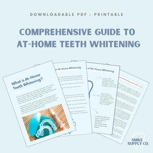 At-Home Teeth Whitening Comprehensive Guide for Patients - Digital Download - Dental Resources