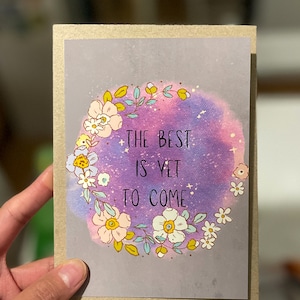 Cartões comemorativos para amigos Cartão floral BTS cartão caprichoso