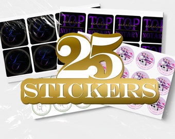 25 pegatinas personalizadas