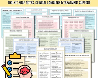 Therapist Toolkit PDF | SOAP Notes, Clinical Documentation & Counseling Templates | Instant Download