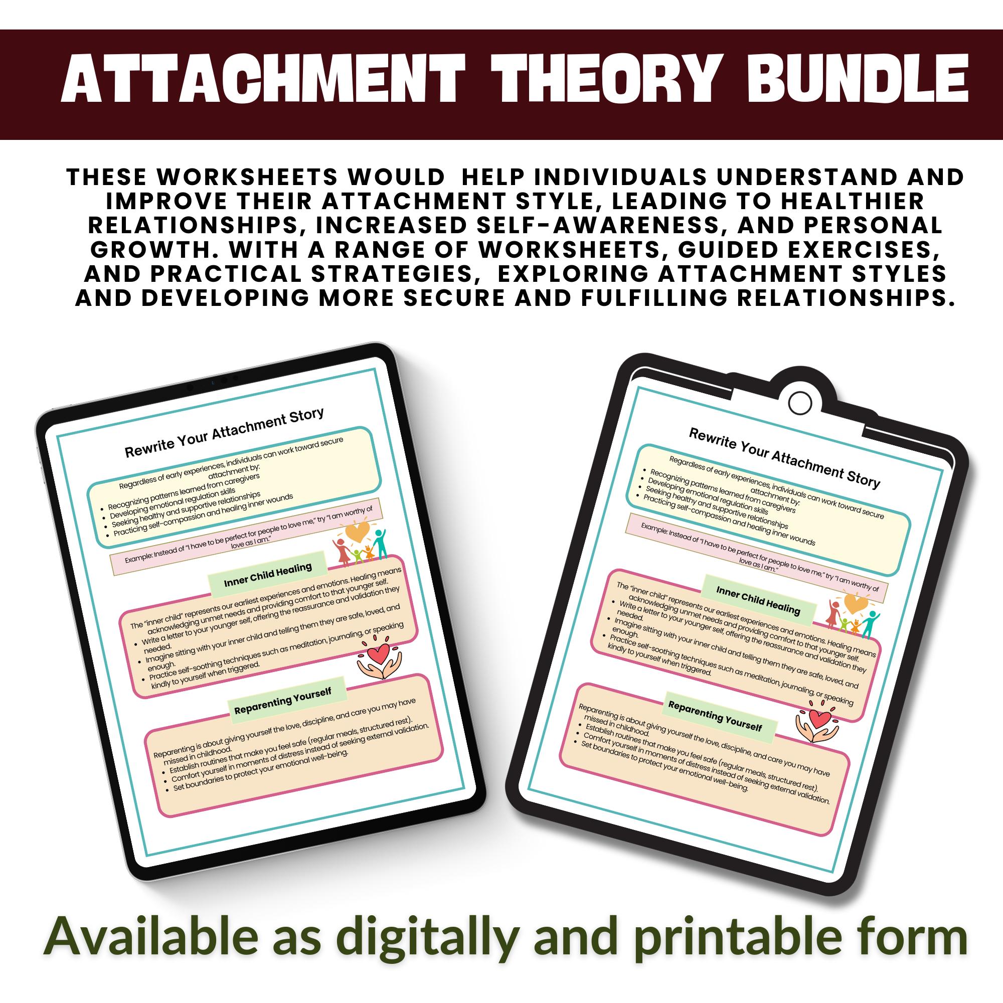 Attachment Style Worksheets, Anxious Attachment, Love and Attachment ...