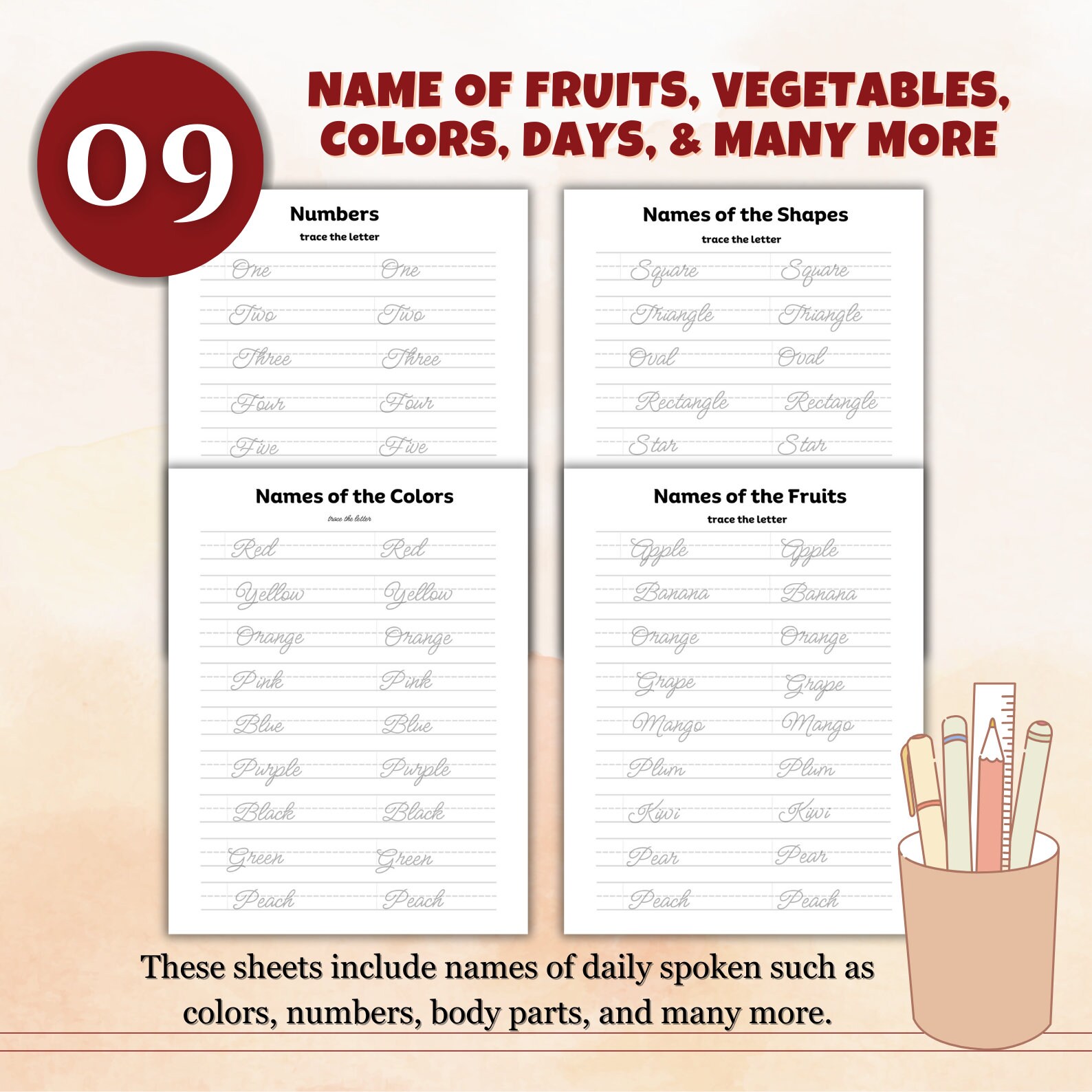 Cursive Handwriting Bundle 100 Pages | Handwriting Book | Practice ...