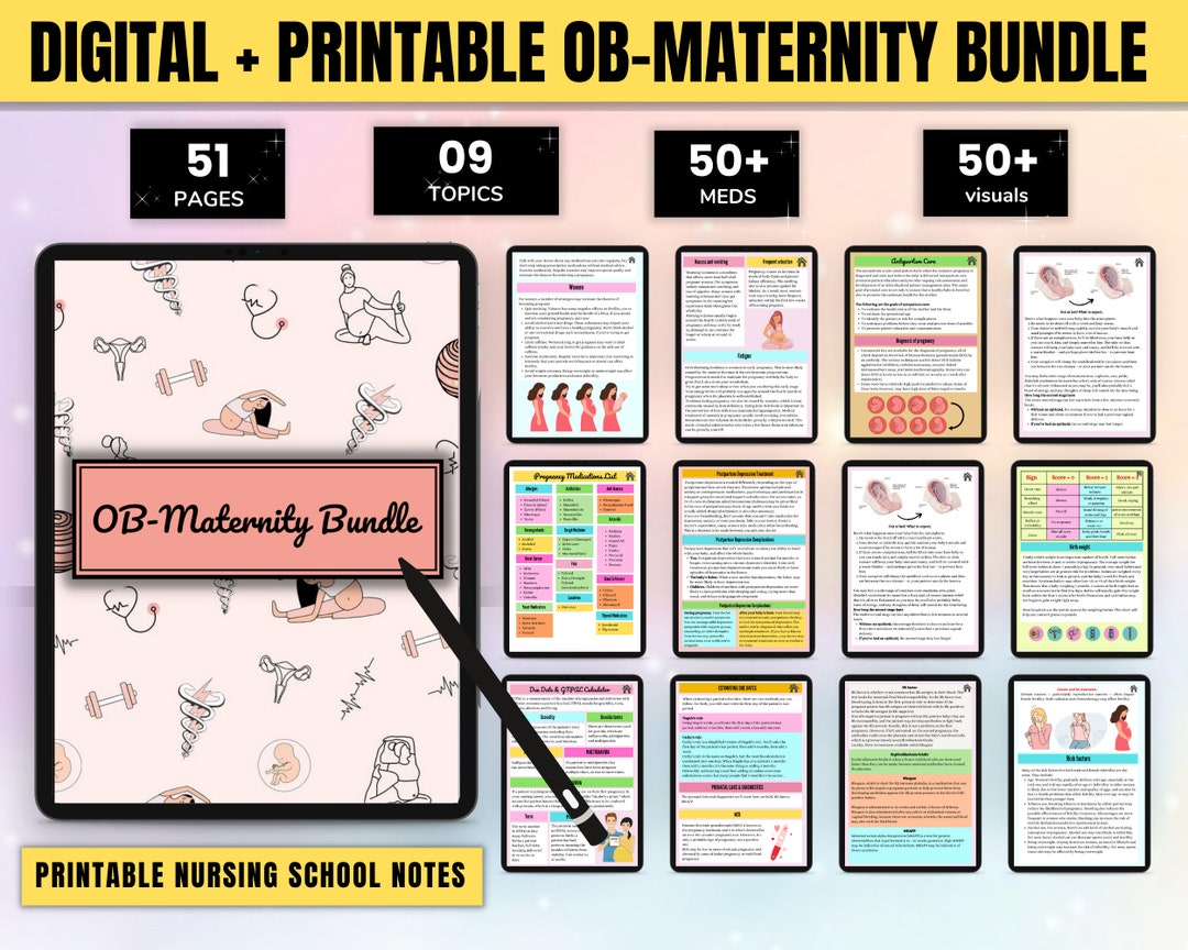 Digital OB & Maternity Nursing Study Guide Nursing Notes Etsy