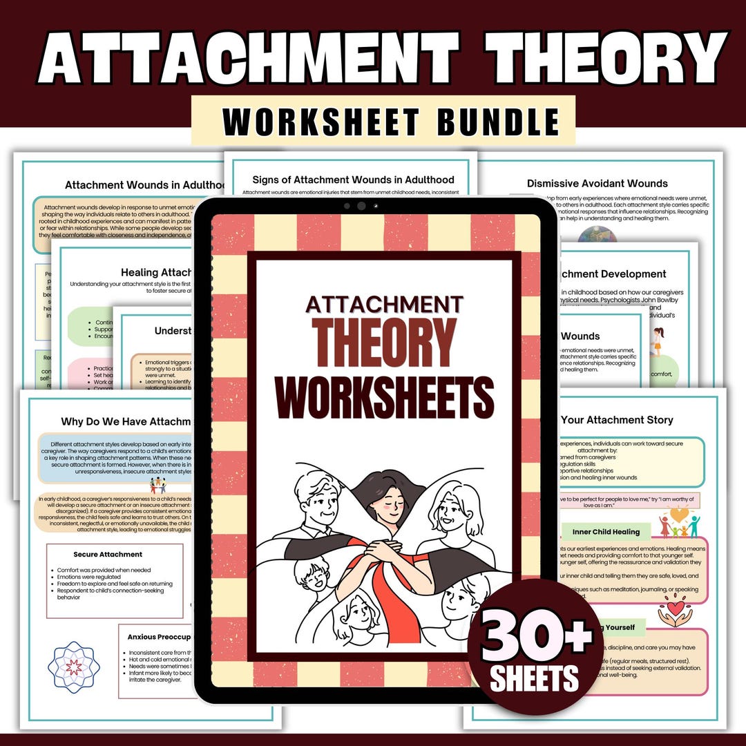 Attachment Style Worksheets, Anxious Attachment, Love and Attachment ...