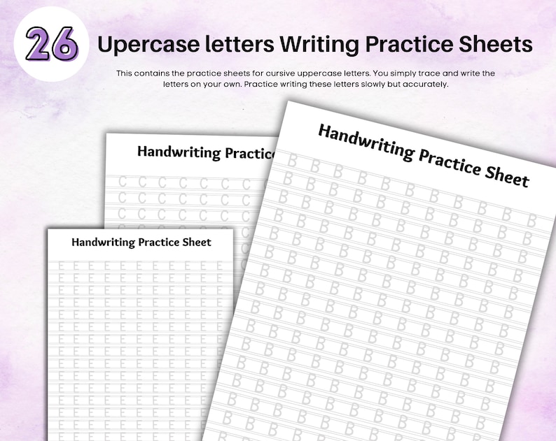 100 Page Neat Hand Writing Workbook Practice Sheet Guide Letters, Words, and Sentences Adults Kids Teens image 3