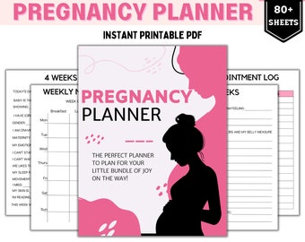 Pregnancy Planner Printable: 80+ Page Pregnancy Journal (Digital Download)