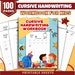 Cursive Handwriting Bundle 100 Pages | Handwriting Book | Practice ...