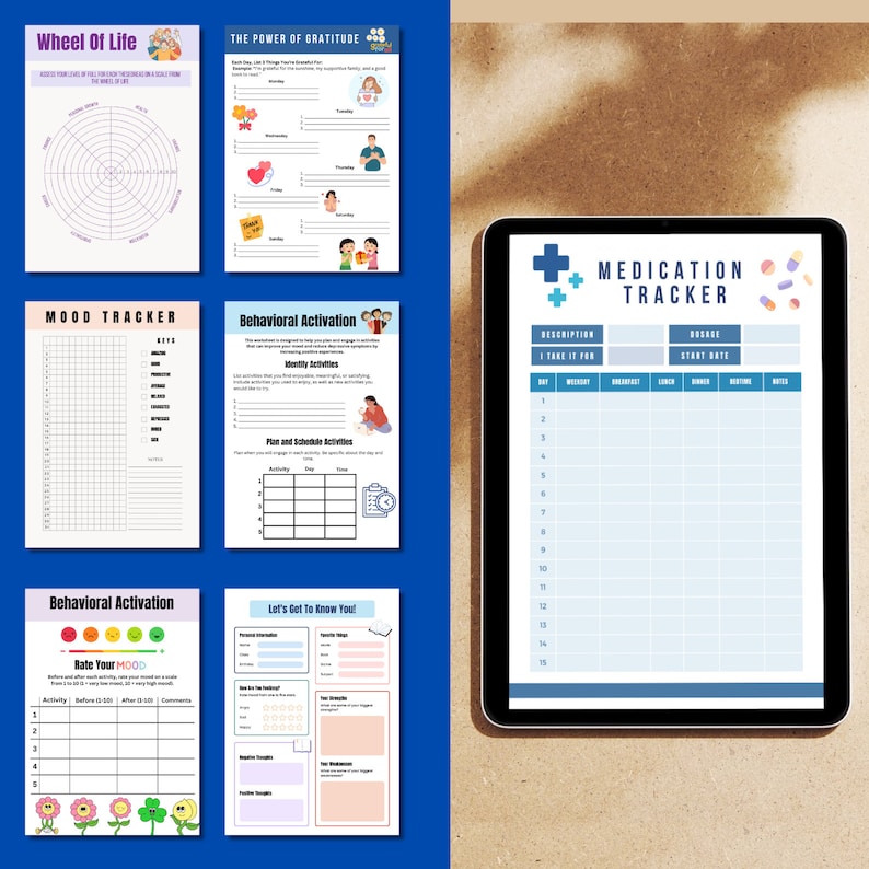 1000 Pages Depression Journal Mega Bundle Depression Workbook Worksheets Coping Skills Therapy Worksheets Instant PDF image 4