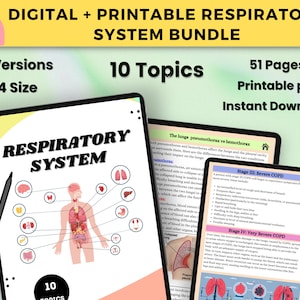 Respiratory System Study Guide: Med Surg Nursing (Digital or Printable)