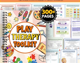 Play Therapy Worksheets Bundle for Kids | 300+ SEL Activities | Coping Skills, Emotional Regulation & Behavior Worksheets PDF