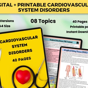 Digital Cardiovascular System | 40 Pages of Bundle | Cardiac Nurse Notes | Nursing Study Notes | Anatomy Notes | Instant Download