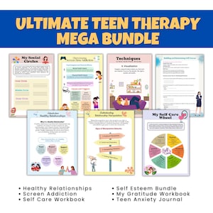 Teen Therapy Mega Bundle 2200+ Pages , Mindfulness for Teens, Therapy Activities Teens, Teen Therapist Tools, Teen Life Skills image 7