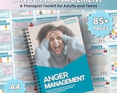 Anger Management Workbook for Teens & Adults | 85+ Page Printable Counseling Worksheets | Emotional Regulation and SEL Resource