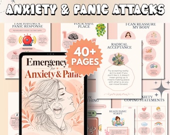 Panic Attack Coping Skills Printable, Anxiety Grounding Exercises, 41 Page PDF Guide