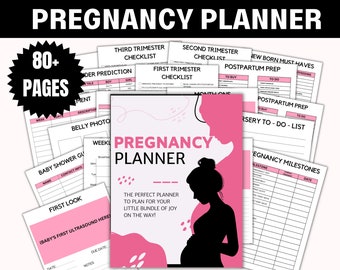 Pregnancy Planner Printable | Printable Pregnancy Journal | Pregnancy Organizer | 80+ Pages