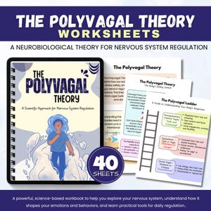 May include: A set of 40 worksheets based on the Polyvagal Theory, a scientific approach to nervous system regulation. The worksheets are designed to help you explore your nervous system, understand how it shapes your emotions and behaviours, and learn practical tools for daily regulation.