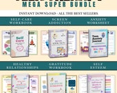 Teen Therapy Mega Bundle | Mental Health Tools | Therapy Worksheets | Digital Therapy Bundle | Self-Care Activities | Digital Download