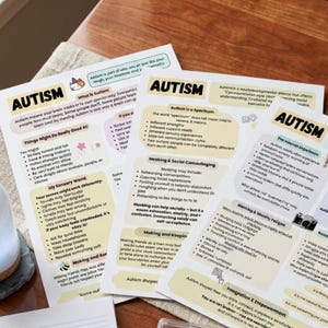Autism Info Sheets Printable PDF | Easy Autism Worksheets for Kids & Teens | Sensory, Social Skills and Emotional Support image 6