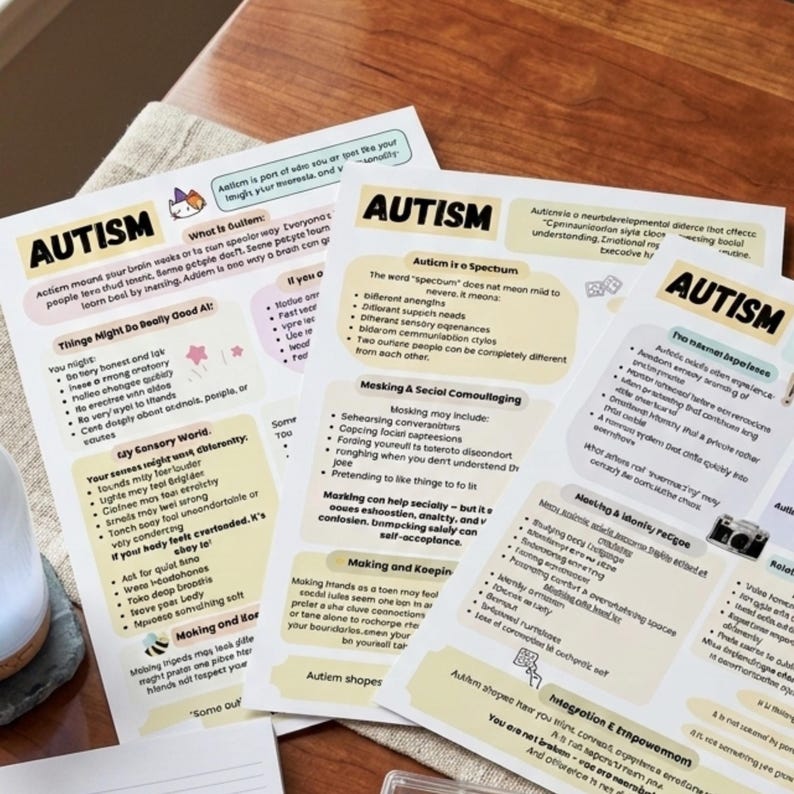 Autism Info Sheets Printable PDF | Easy Autism Worksheets for Kids & Teens | Sensory, Social Skills and Emotional Support image 6