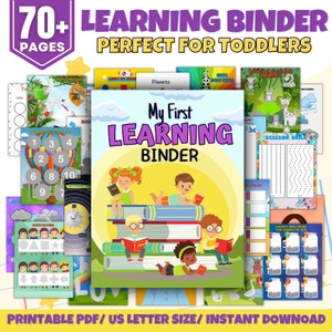 Learning Binder Toddlers 70+pages | Printable Toddlers | Us Letter Size | Instant Download | Number Matching | Preschool Activity Binder