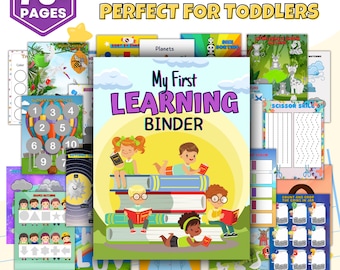 Lernmappe Kleinkinder ab 70+Seiten | Druckbare Kleinkinder | US Letter Größe | Sofortdownload | Nummernabgleich | Sammelmappe für Vorschulkinder