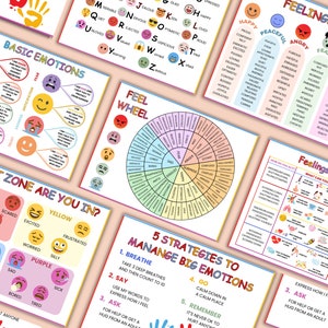 Feelings and Emotions Coping Skills Bundle: Kids & Teens (printable PDF ...
