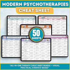 48+ Modern Psychotherapies Cheat Sheet, Narrative Therapy, Psychology Student Help, Clinical Cheat Sheet, Printable Therapist Tool