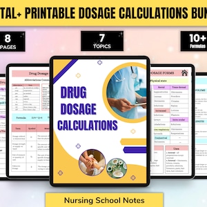 Nursing Dosage Calculations: 15-Page Med Guide (Digital Download)