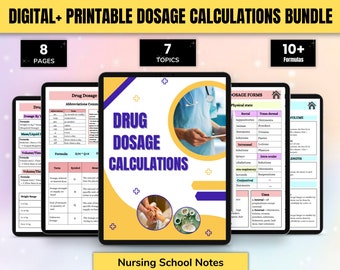 Nursing Dosage Calculations: 15-Page Med Guide (Digital Download)