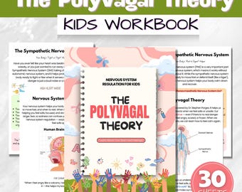 Polyvagal Theory Kids Worksheet, Polyvagal Kids Guide, Polyvagal Calming Workbook, Kids Nervous System Tool, Polyvagal Kids Printable