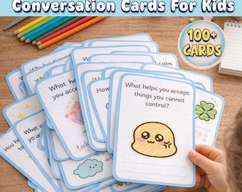 Kids Therapy Cards Printable | Divorce Counseling Cards for Kids | Therapy Prompt Cards | School Counselor SEL Activity