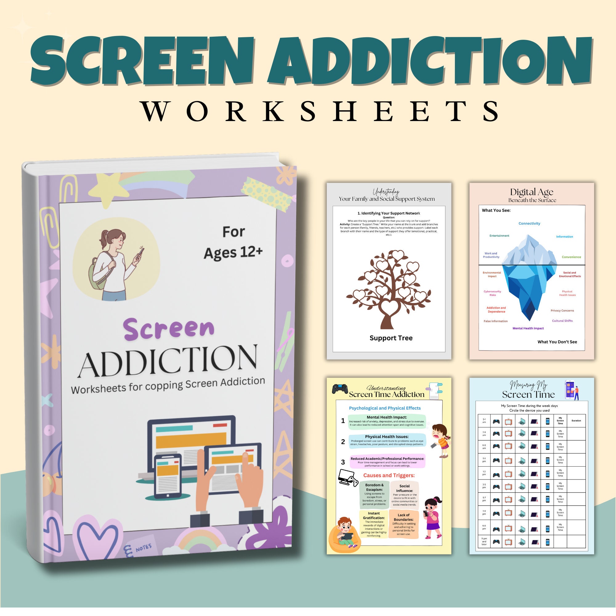 Teen Therapy Mega Bundle | Mental Health Tools | Therapy Worksheets ...