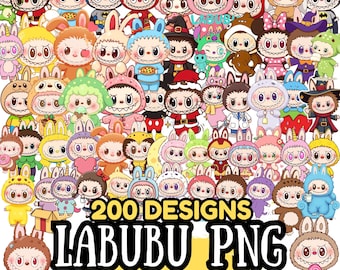 200 Labubu Design PNG Bundle, Labubu Aesthetic PNG, Labubu Merch Design, Labubu Art for Cricut, Labubu Fan Art, Instant Downlaod