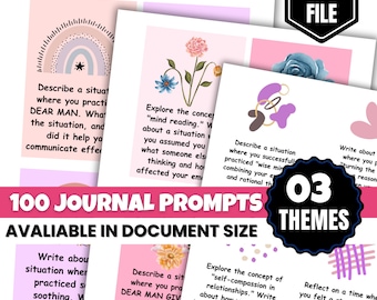 Printable Journal Prompts: Writing Worksheet (Digital Download)