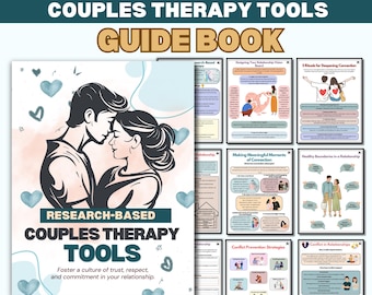 Couples Research Based Therapy Bundle | Relationship Workbook for Communication & Trust | Marriage Counseling Worksheets PDF