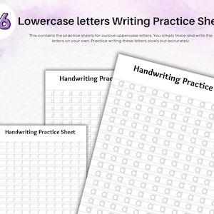 100 Page Neat Hand Writing Workbook Practice Sheet Guide Letters, Words, and Sentences Adults Kids Teens image 4