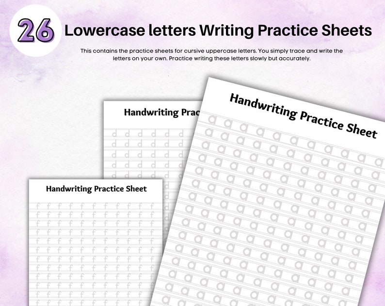 100 Page Neat Hand Writing Workbook Practice Sheet Guide Letters, Words, and Sentences Adults Kids Teens image 4