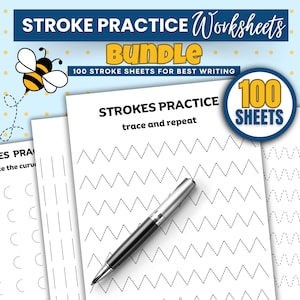 Handschriftoefening: 100 afdrukbare vellen (digitale download)