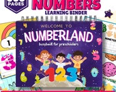 Preschool Number Learning Binder | Kindergarten Worksheets | Pre-k Worksheets | Homeschool Binder | Printable Toddler Worksheets