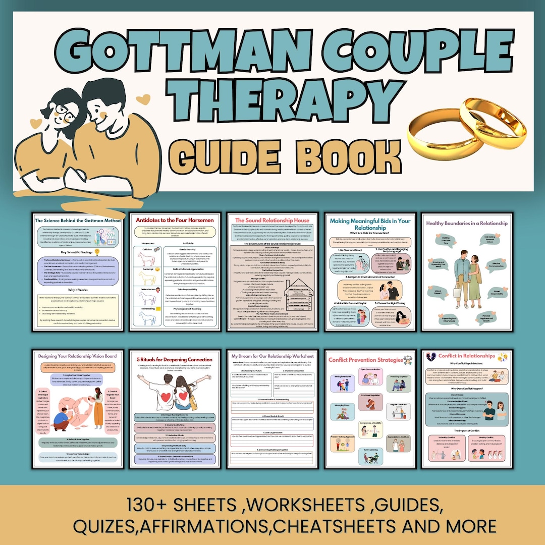 130  Gottman Method Relationship Therapy Worksheets Communication