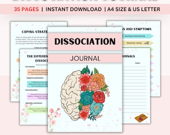 Dissociation Journal 35pages | Therapy Journal | Dissociation Conversation | Therapy | Journal  Worksheet | Instant Download | Printable PDF