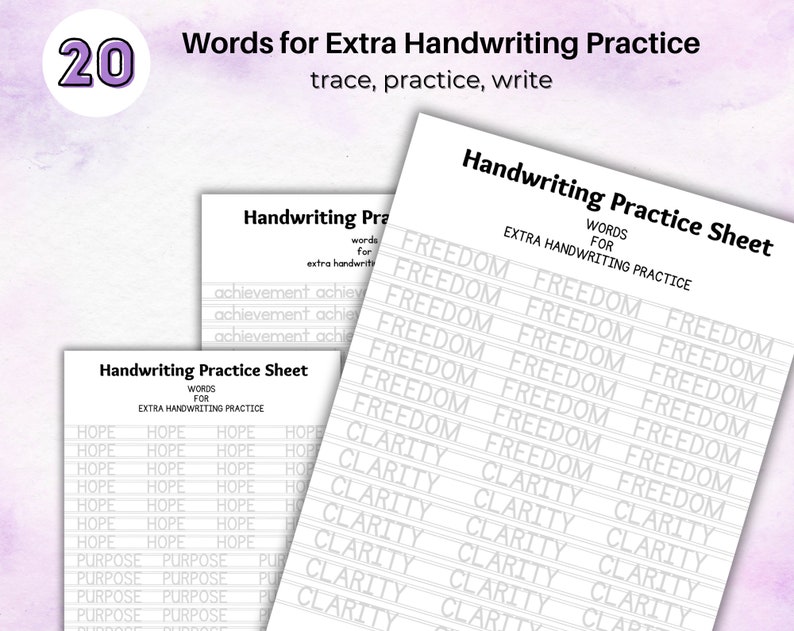 100 Page Neat Hand Writing Workbook Practice Sheet Guide Letters, Words, and Sentences Adults Kids Teens image 6