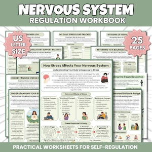 Caderno de Exercícios para Regulação do Sistema Nervoso | Alívio da Ansiedade | Regulação Emocional | Caderno de Exercícios Terapêuticos (PDF)