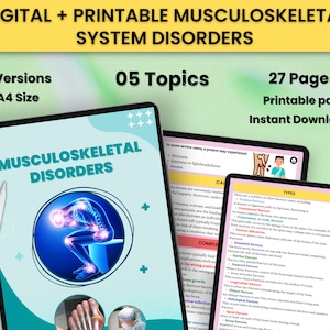 Digital Muscular System 27 Pages | Medical Notes | Nursing Bundle | Muscle Anatomy Notes | Study Notes Digital Download