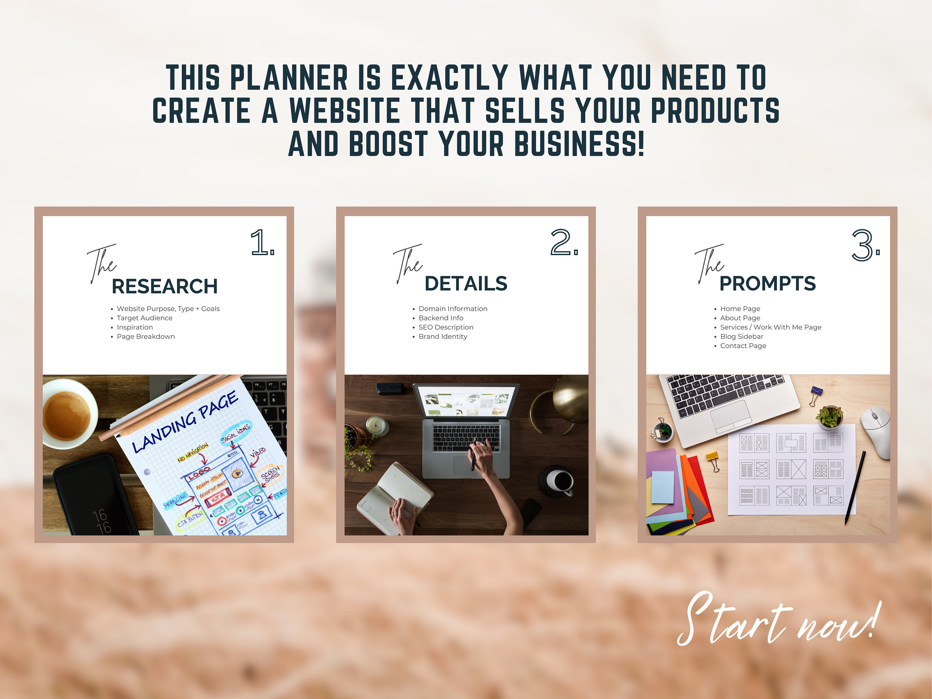 Wix Website Template Planner Content Printable Digital Planner Canva ...